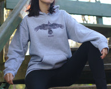 Load image into Gallery viewer, Crow grey Hoodie