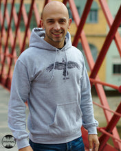 Load image into Gallery viewer, Crow grey Hoodie