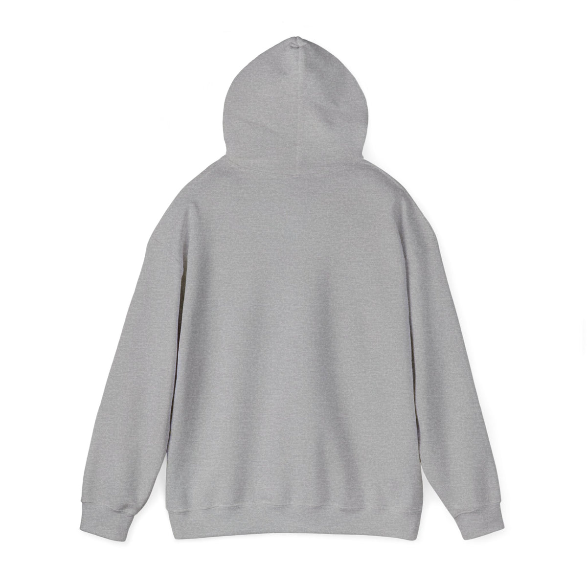 Back view of grey Crow hoodie