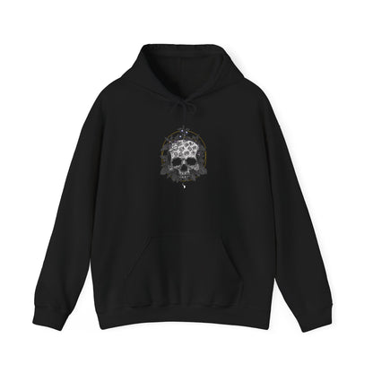 Back view of black Skull by D.S. Gargots hoodie
