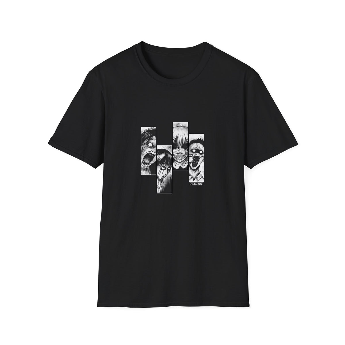 Back view of black Zombie unisex T-shirt