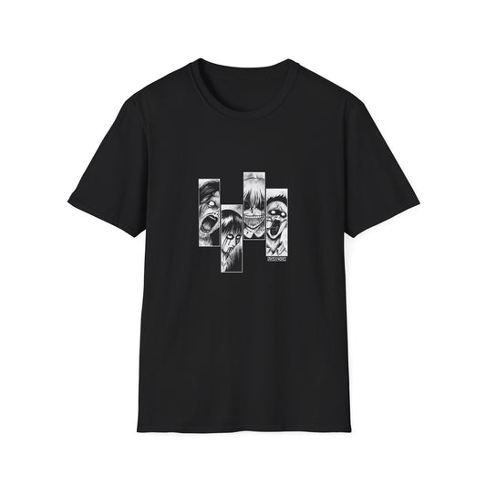 Back view of black Zombie unisex T-shirt