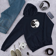 Load image into Gallery viewer, Unisex Yin Yang Cat&#39;s Hoodie - ParanoicBCN
