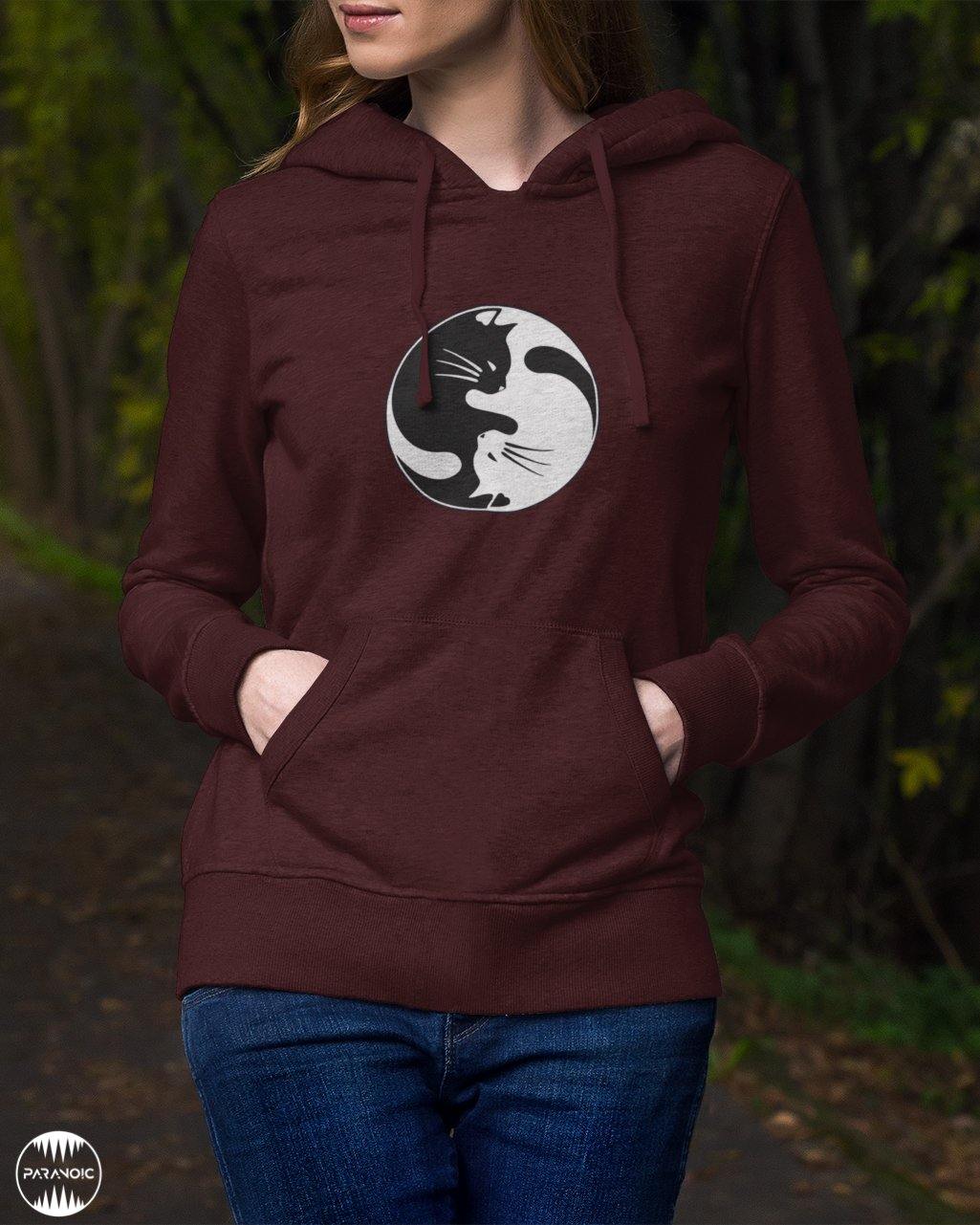 Unisex Yin Yang Cat's Hoodie - ParanoicBCN